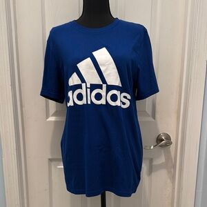Adidas Royal Blue Tee with White Logo